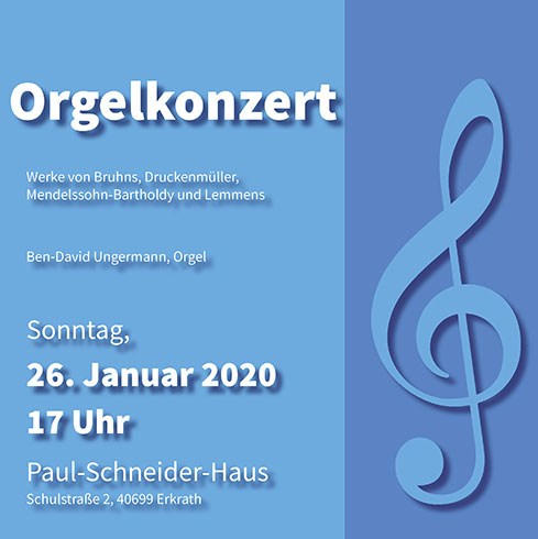 Orgelkonzert am 26.01.2020