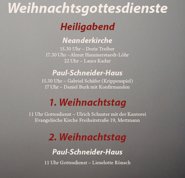 Weihnachtsgottesdienst Weihnachtsgottesdienst