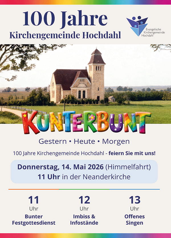 100 Jahre Kirchengemeinde Hochdahl – Festplakat