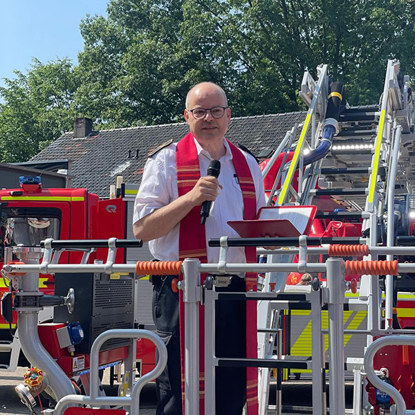 Pastor André Carouge, Feuerwehrseelsorger und Koordinator der Ökumenischen Notfallseelsorge im Kreis Mettmann