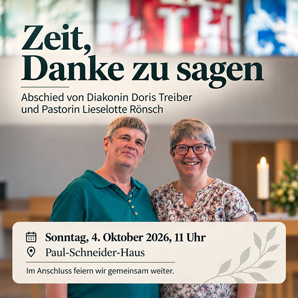 Diakonin Doris Treiber und Pastorin Lieselotte Rönsch