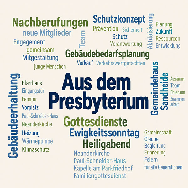 Aus dem Presbyterium: Themen September und Oktober 2026
